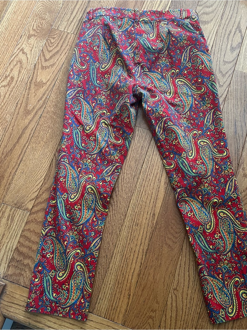 Lauren Ralph Lauren Vintage Paisley Pants Bright Color Boho Ankle Leg Women’s 6P - Picture 4 of 11